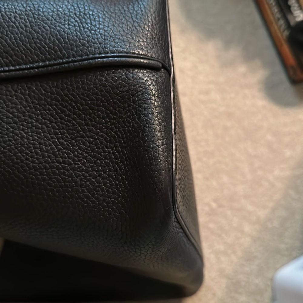 Tory Burch Black Pebbled Leather Hobo - Picture 9 of 9
